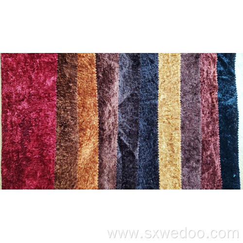 Multiple Colors Yarn-dyed Polyester Ice Velvet Fabric